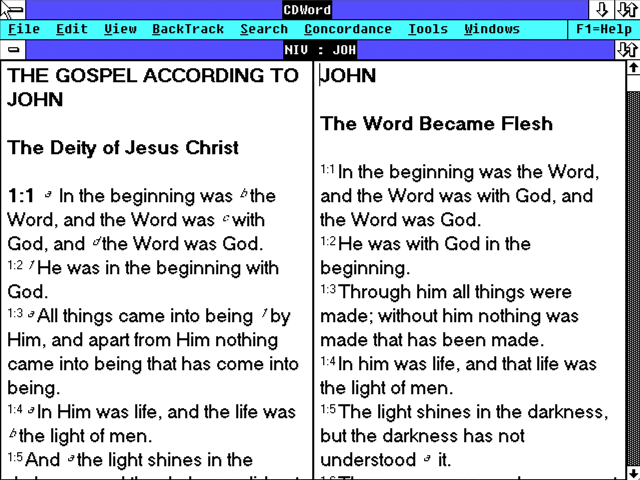 CDWord NASB and NIV